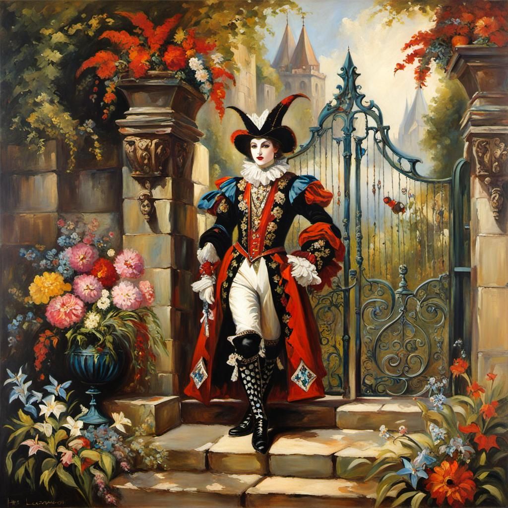 Harelequin Court Jester  by @Crystal