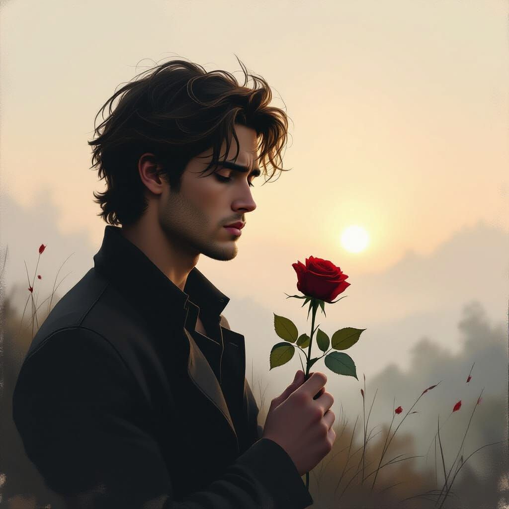 A dramatic and touching work of a young man with a deep and painful gaze, he tries to hold on to fragile hope and looks towards the hazy hor...