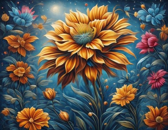 Floral Steampunk Botanicals in Vintage Whimsy