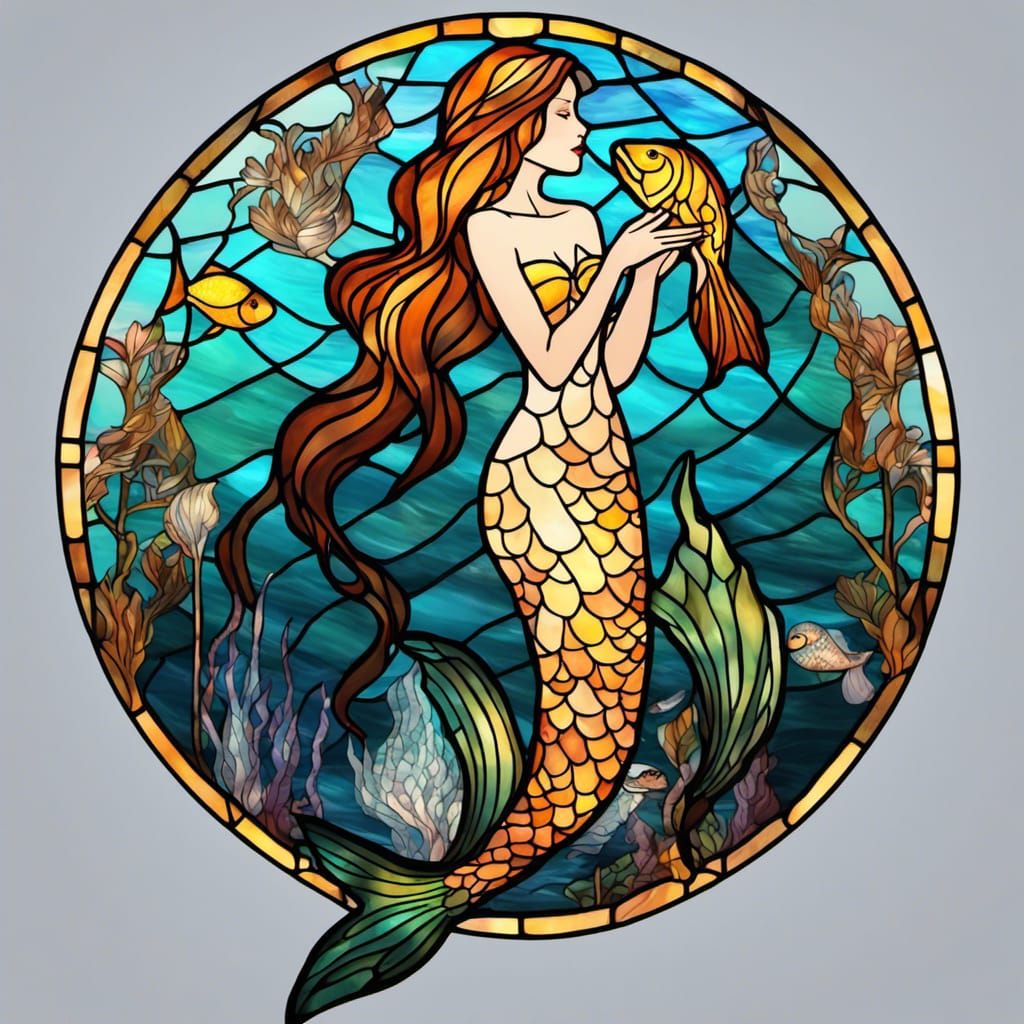 Stained Glass Mermaid