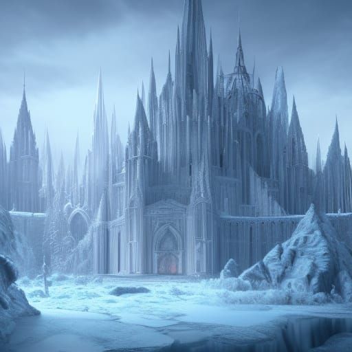 Frozen Cathedral - Ai Generated Artwork - Nightcafe Creator