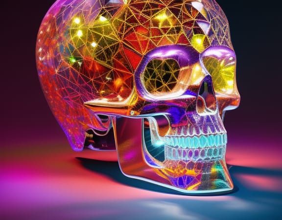 Geometric crystal skull  by @KBunny001