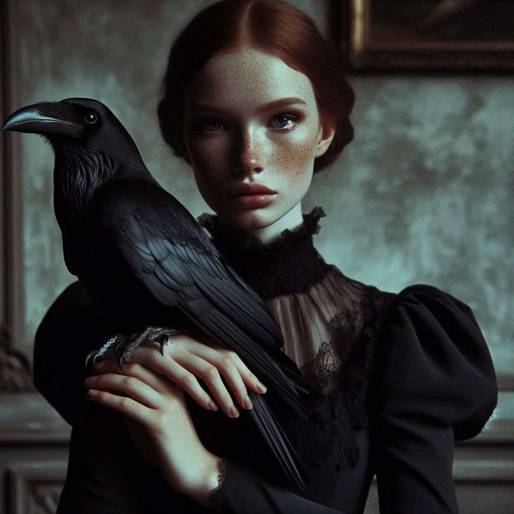 The Lady of the House and her Black Raven