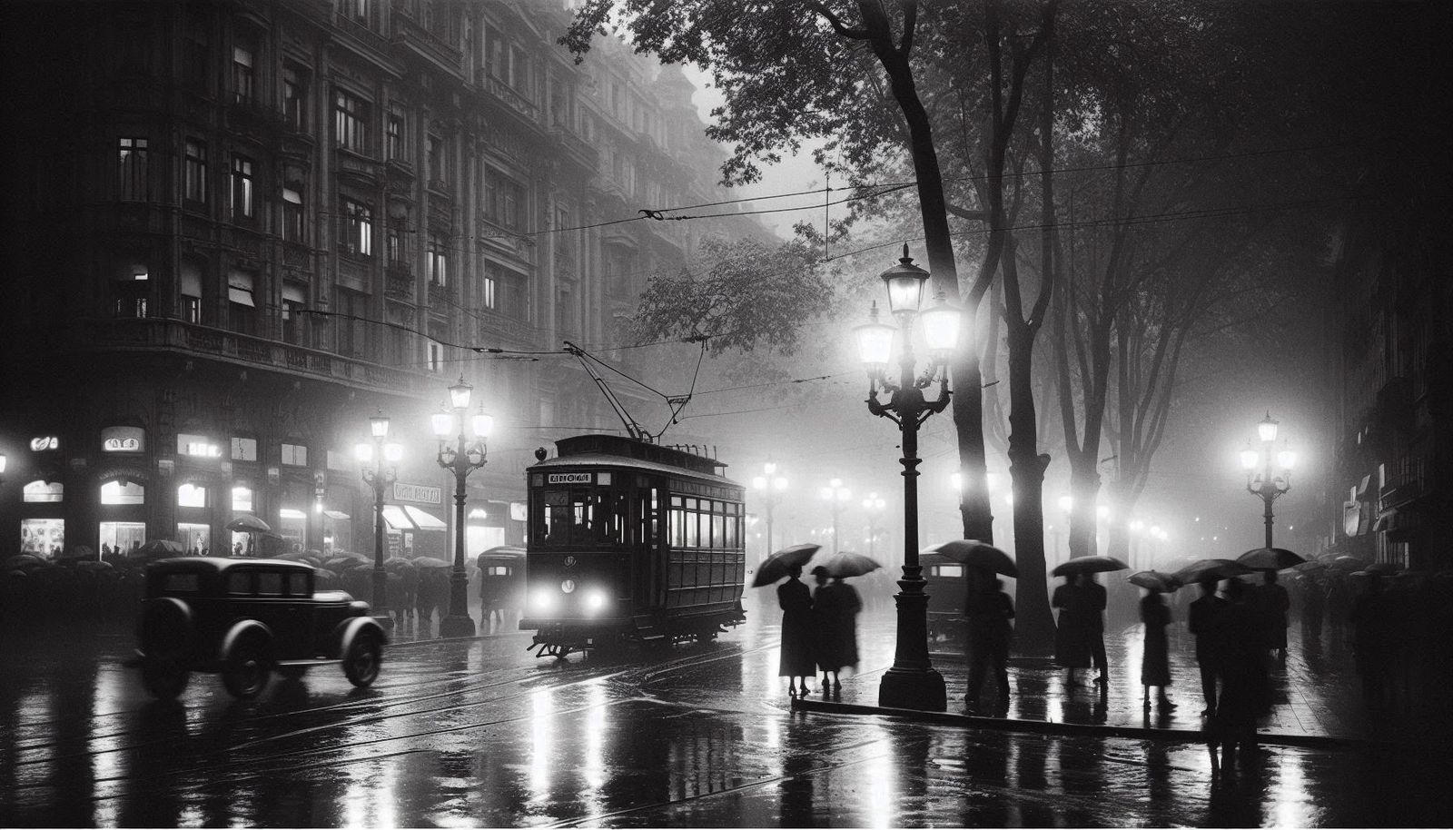 Rainy night in the 1920's