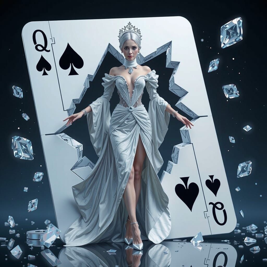 futuristic stunning queen of spades  by @akagra jain