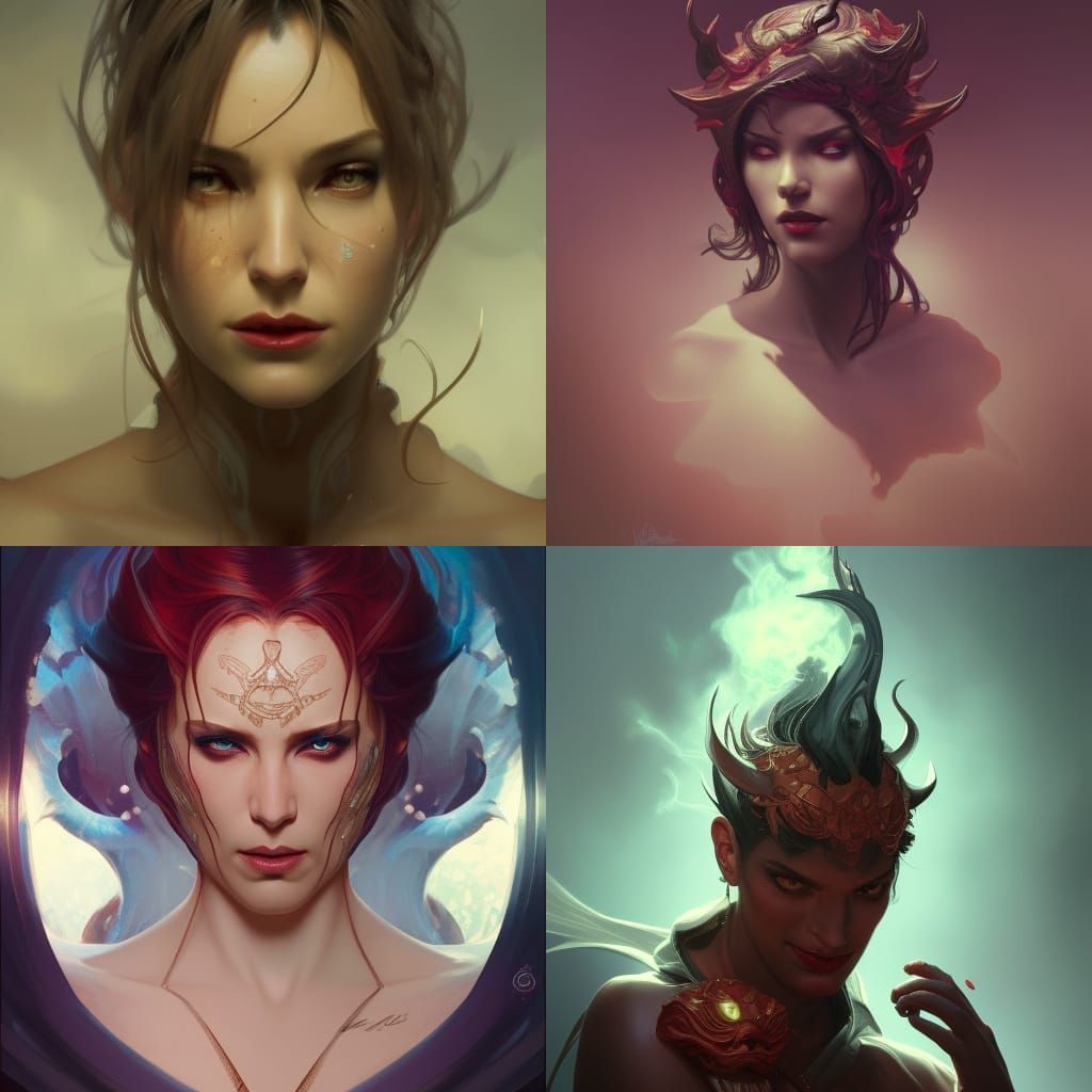 Evil devil human with magic