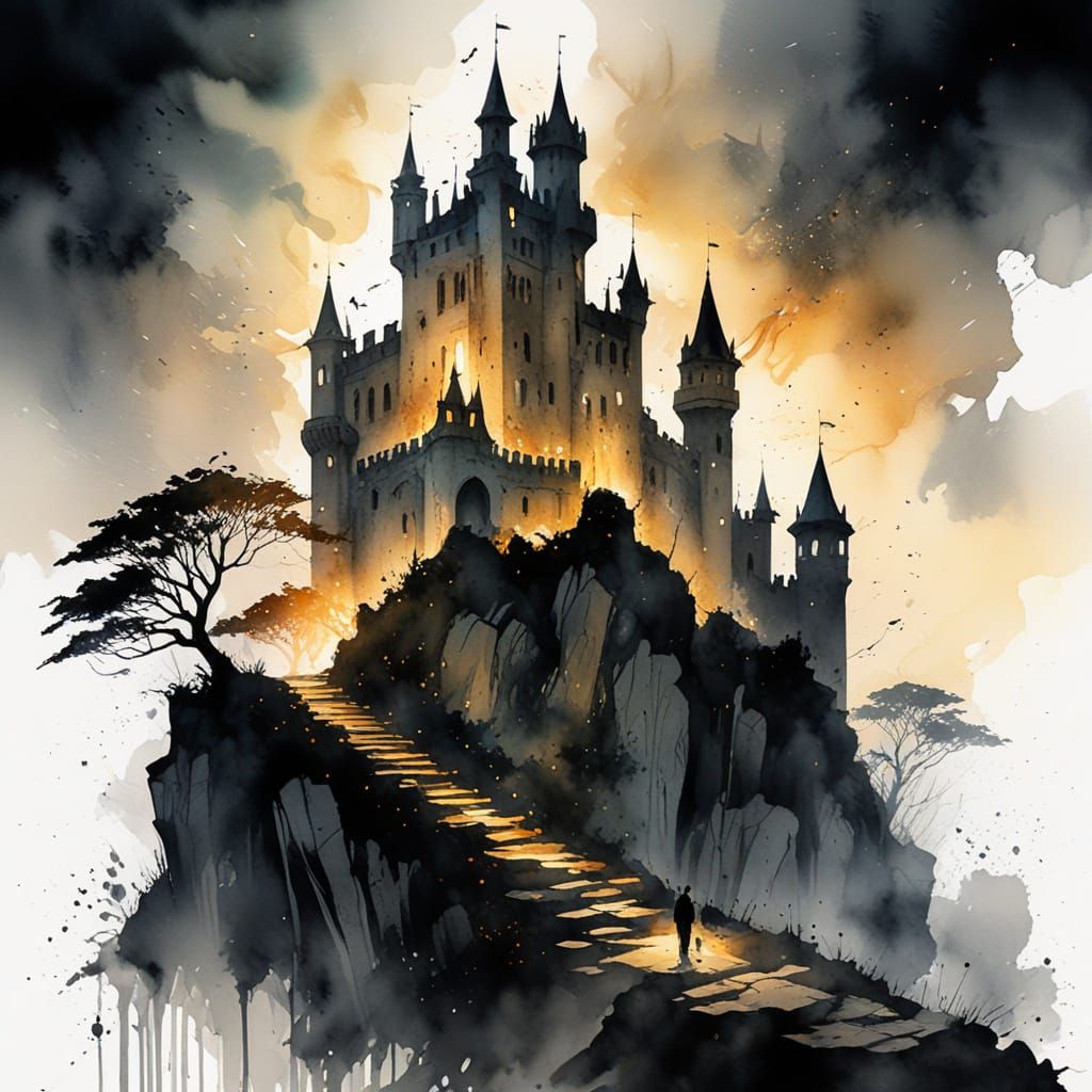 A medieval castle...  by @Gerber