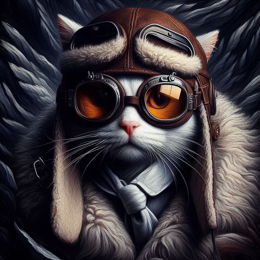 cat pilot  by @gladiator