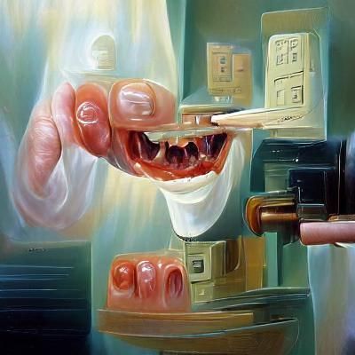 A maniacally evil dentist peers into your mouth to extract y...
