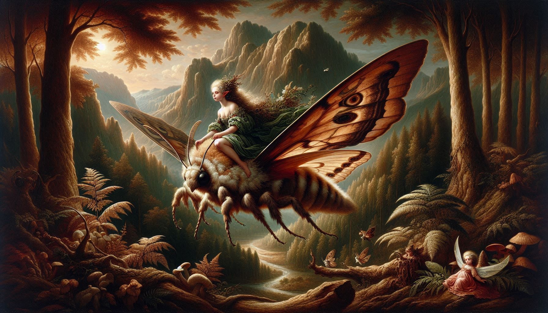 The Great Moth and the Forest Sprite