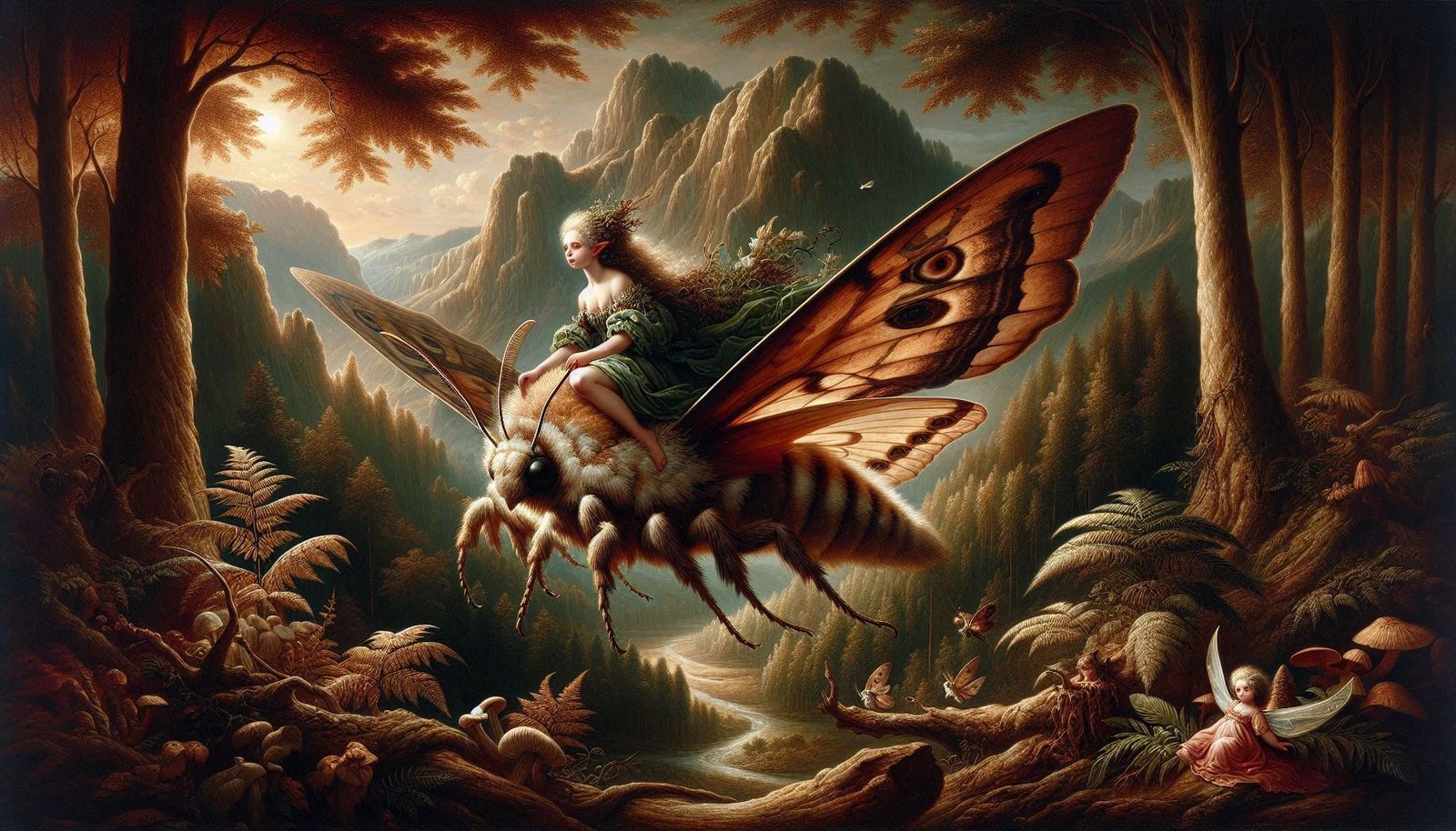 The Great Moth and the Forest Sprite
