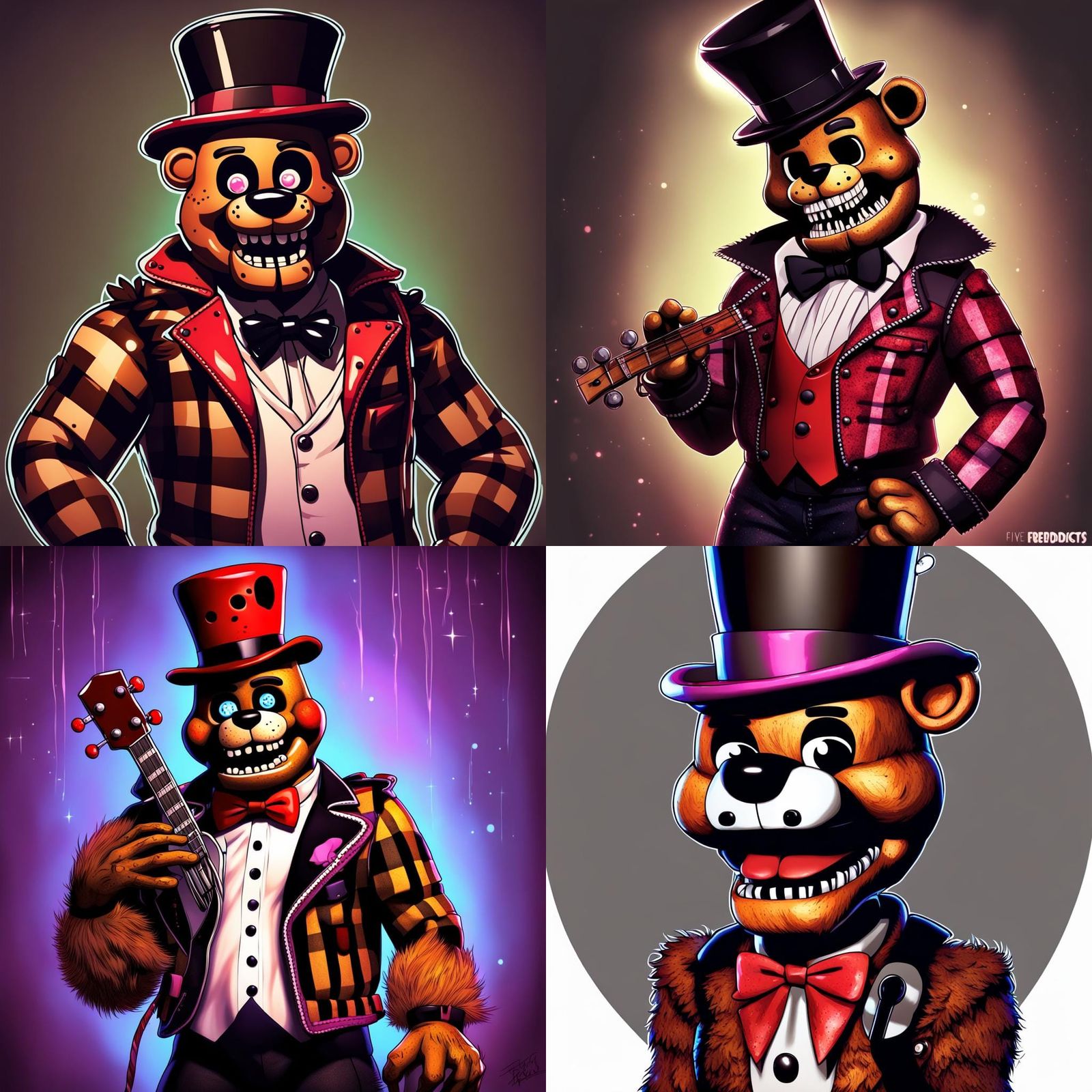 glamrock freddy from five nights at freddies - AI Generated Artwork ...