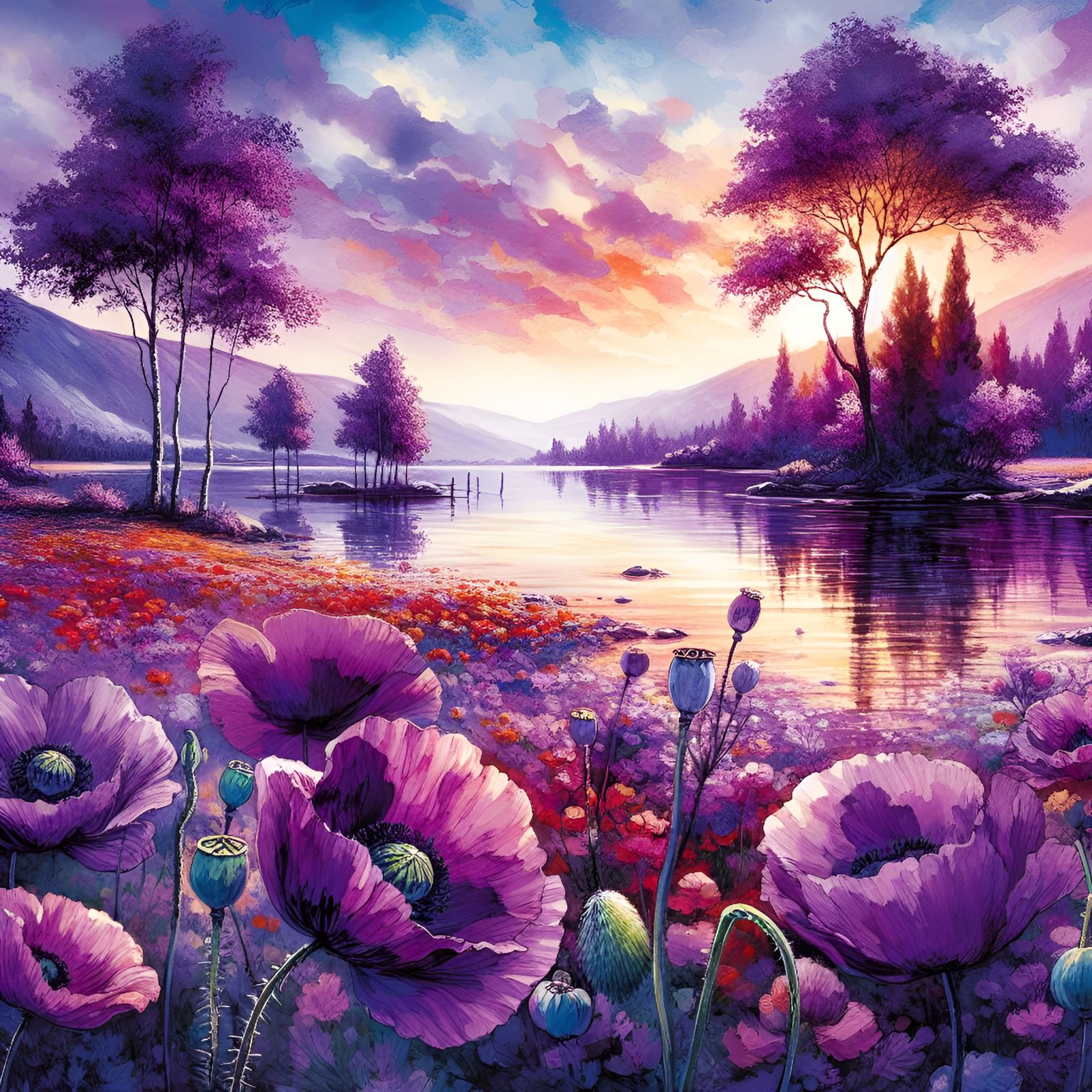 Purple Poppies  by @shs_kenya