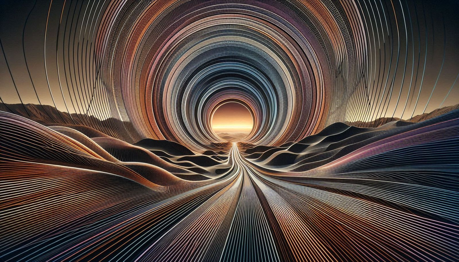 Spirographic landscape