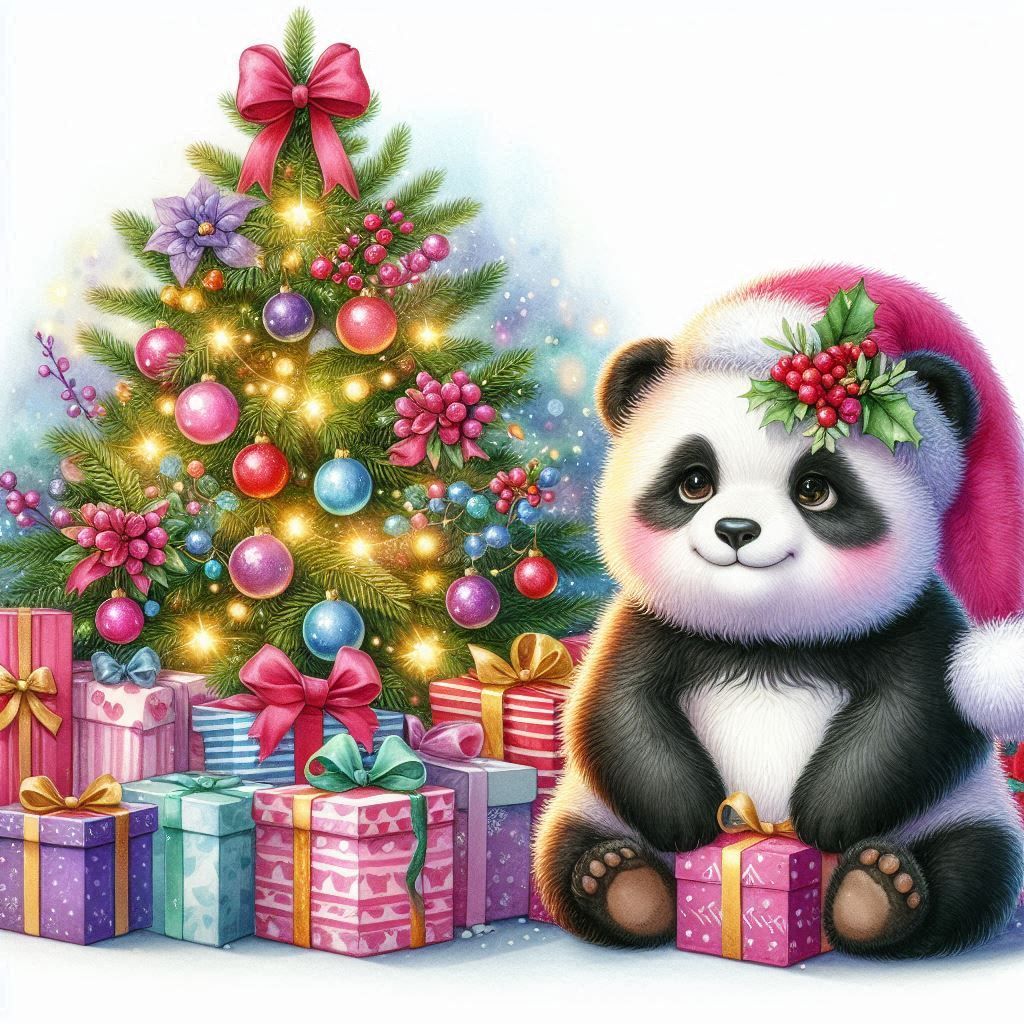 Christmas panda