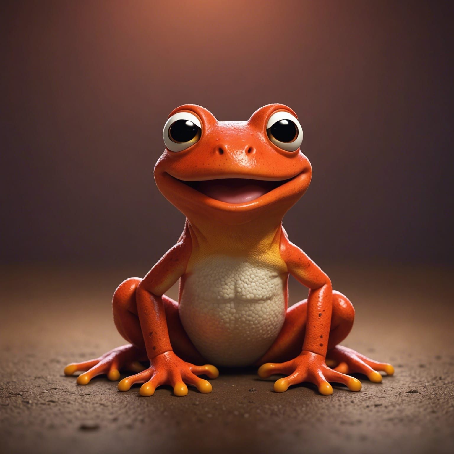 happy red frog, 3d digital art, Maya 3D, ZBrush Central 3D s...