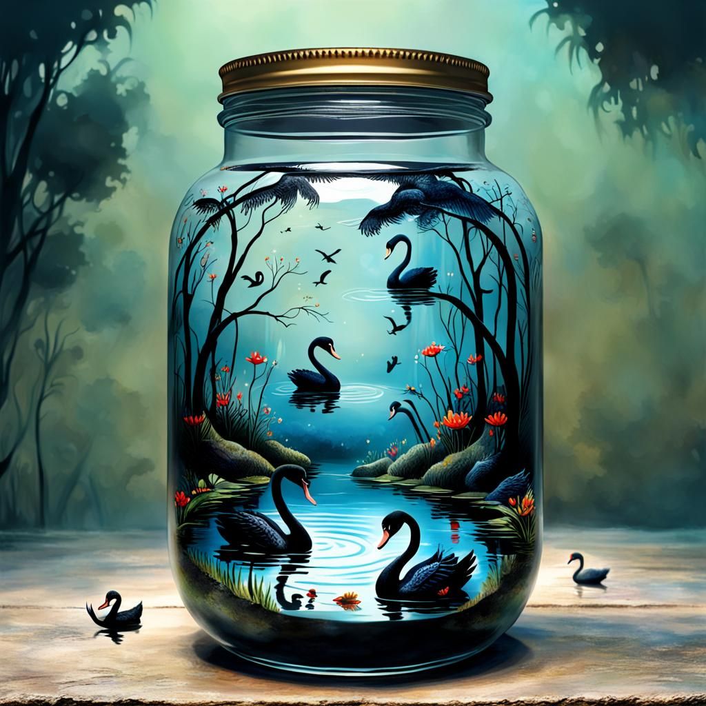 pond in jar - AI Generated Artwork - NightCafe Creator