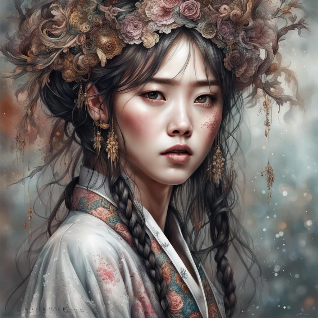 Korean Girl ( Banshee ) - AI Generated Artwork - NightCafe Creator