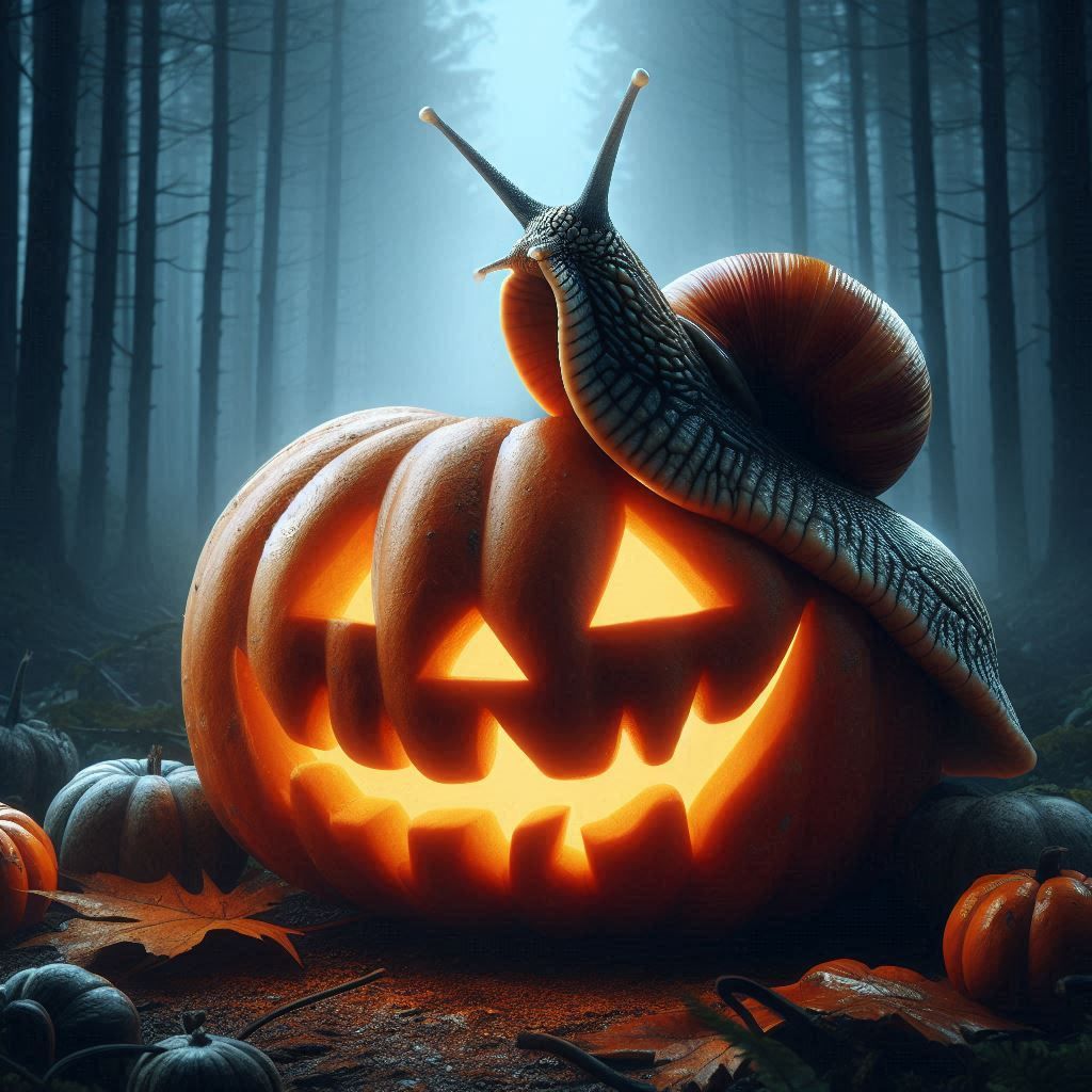 Slug of Halloween Pumpkin