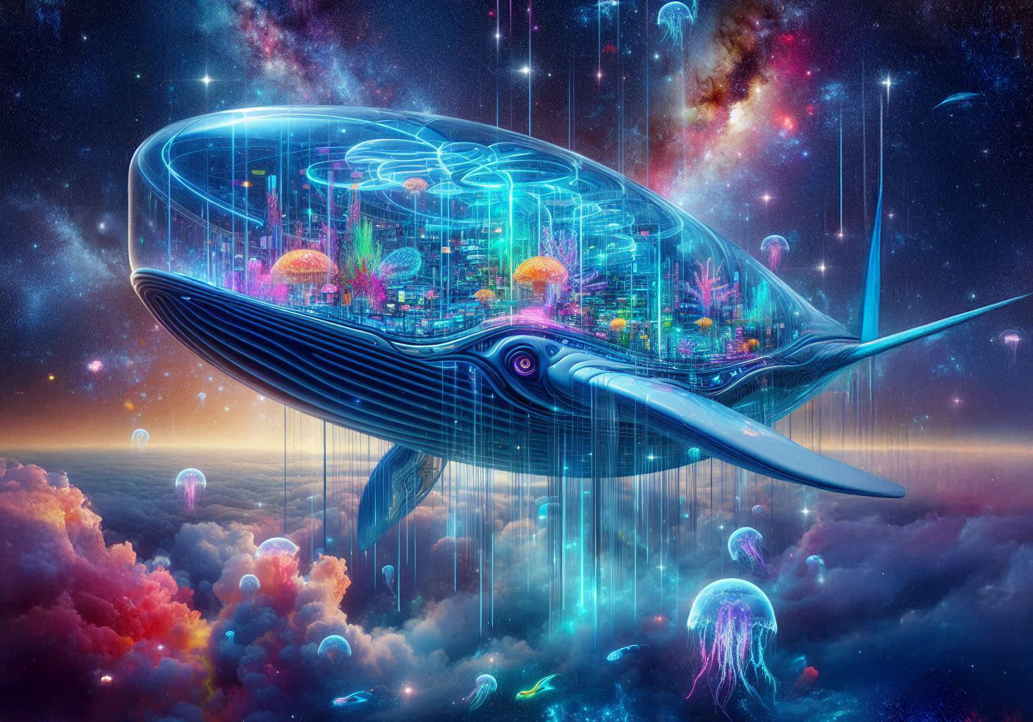 Fantasy floating Blue Whale  (4)