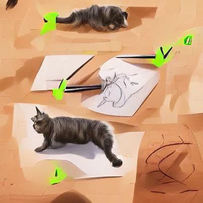 How to draw a cat concept art