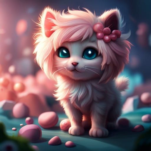 Candy kitten - AI Generated Artwork - NightCafe Creator