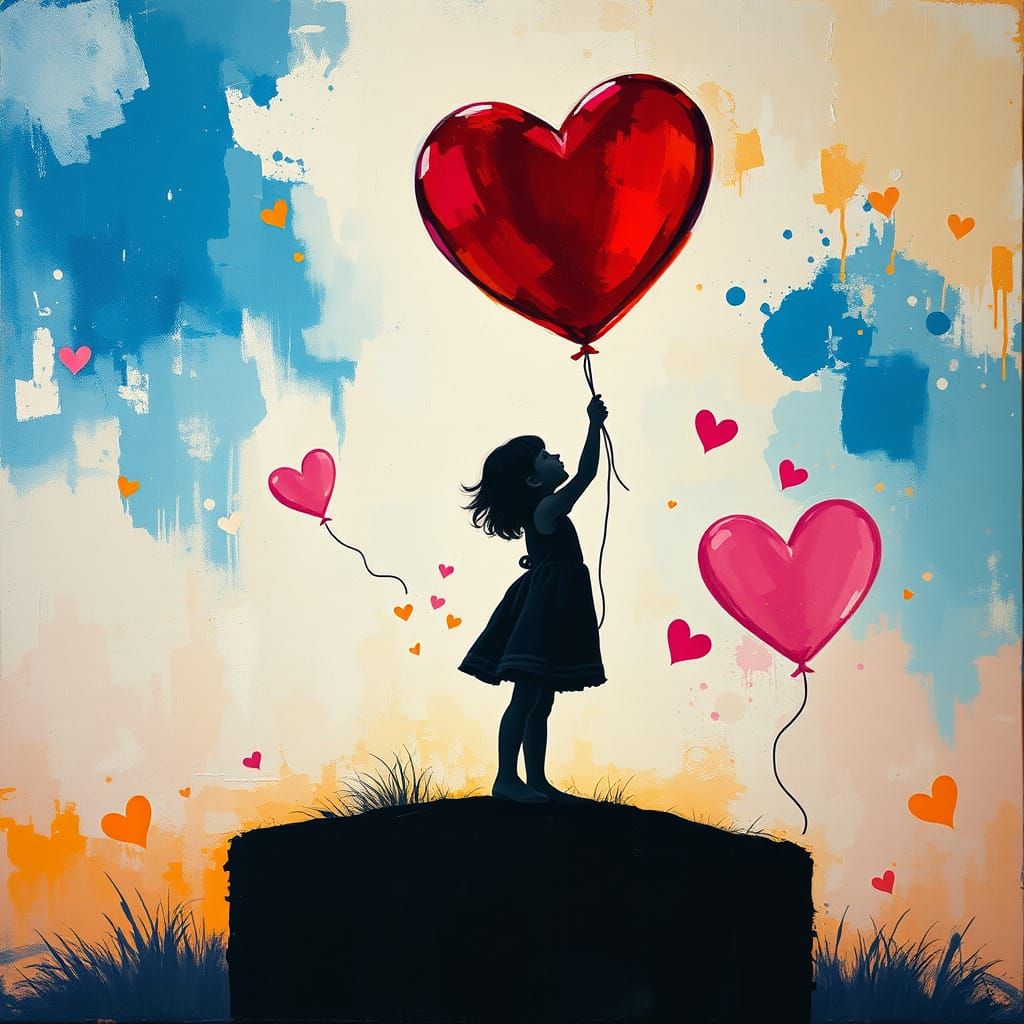 Child and her Heart Balloon