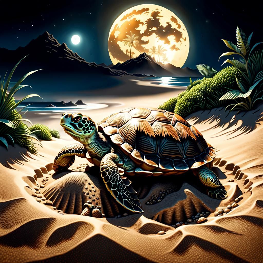 Turtle in her nest