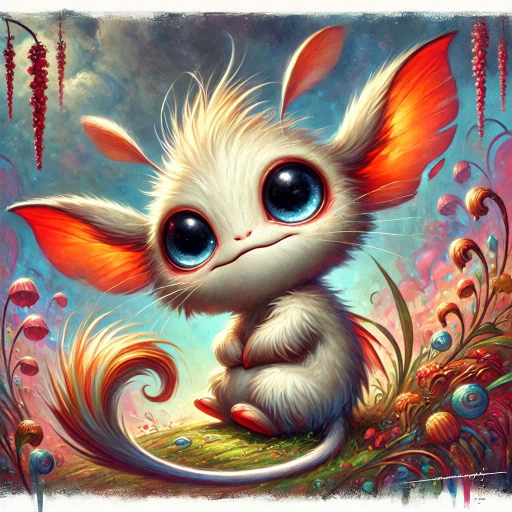 adorable fairy-tale fantasy creature portrait..