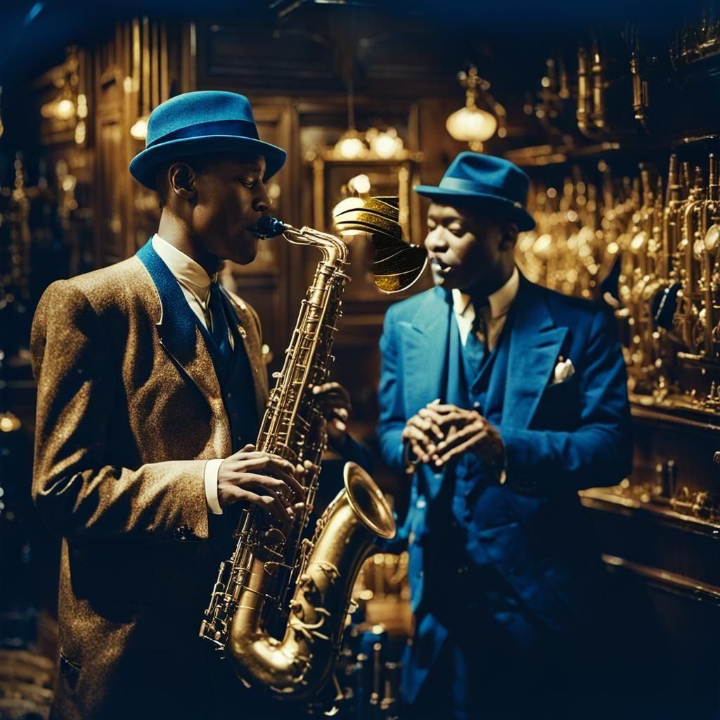 Era 1920s, playing the saxophone