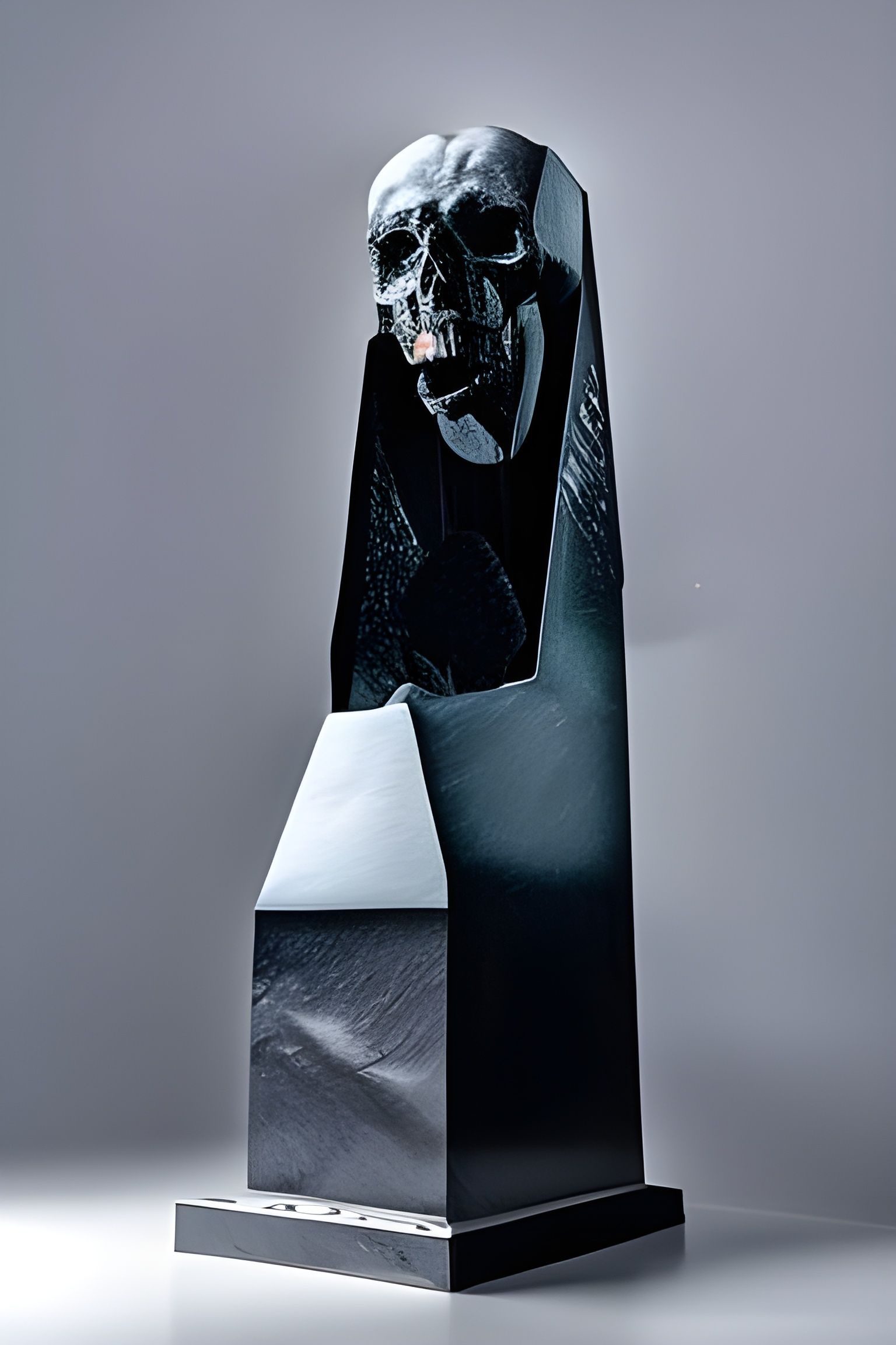 Haunted Granite Skull