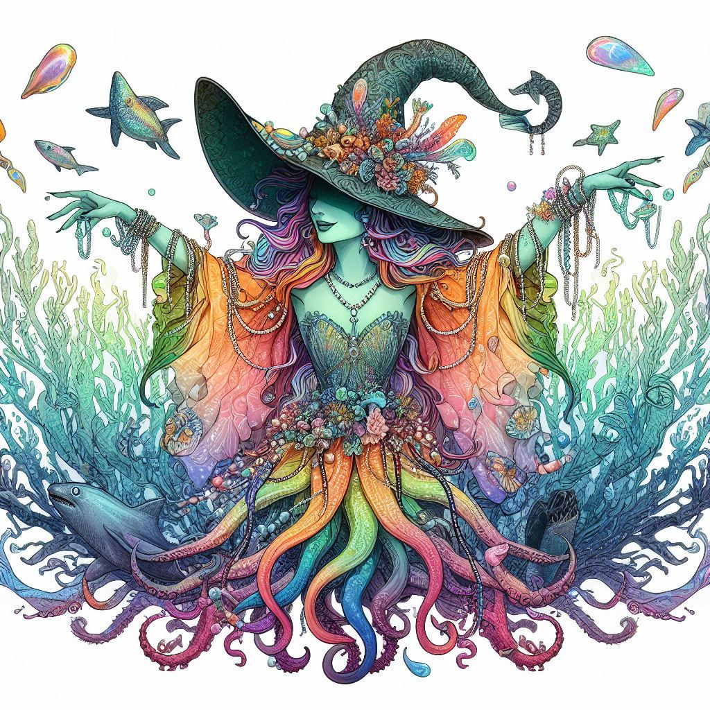 AshtonTheShark: Undersea Rainbow Witch