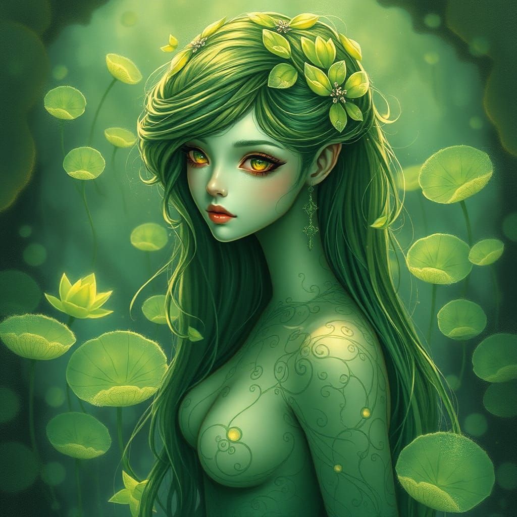 Duck weed as a woman