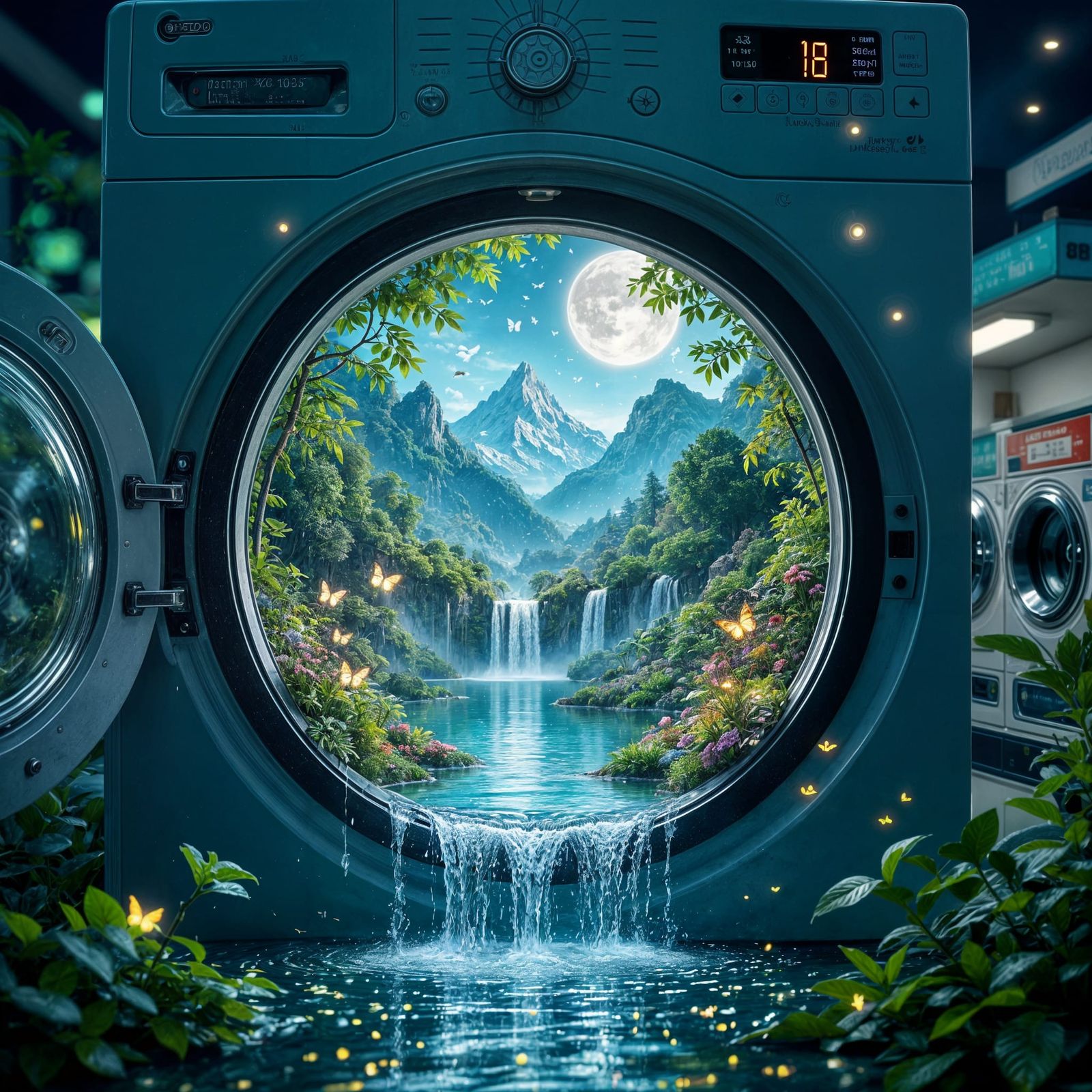 Waterfall Washing Machine  by @Valmond Teng