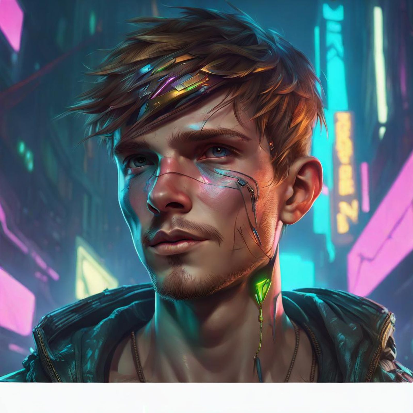 cyberpunk male portrait