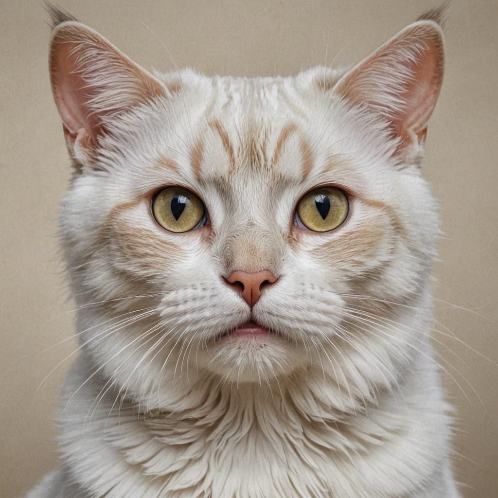 Hyper realistic cat portrait 