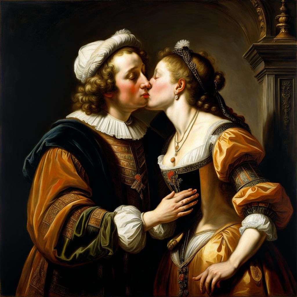 The kiss (Rembrandt Van Rijn edition)
