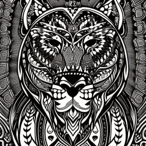 Adult coloring book - AI Generated Artwork - NightCafe Creator