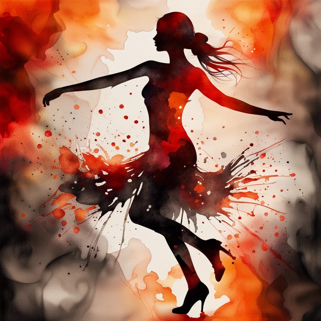 Scarlet Serenade: Graceful Movements