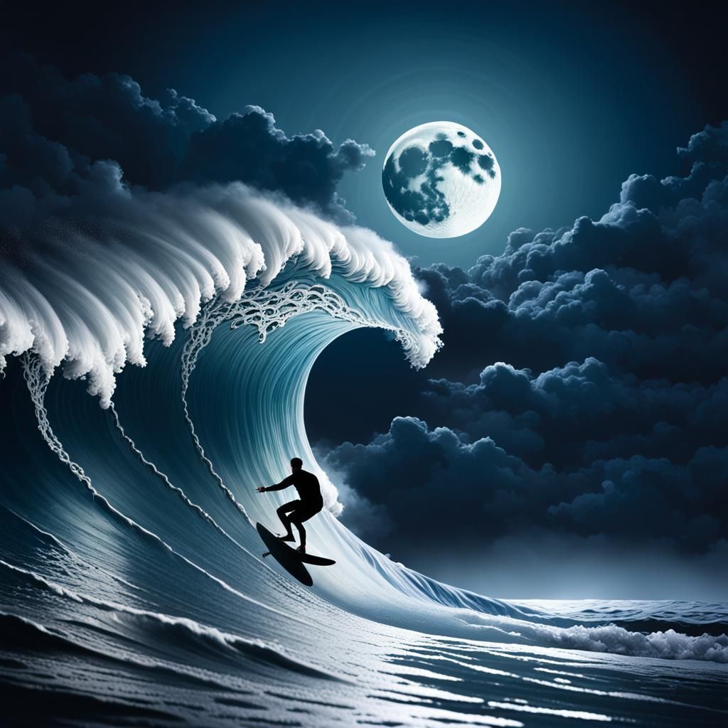 Midnight Surfing  by @tttggg