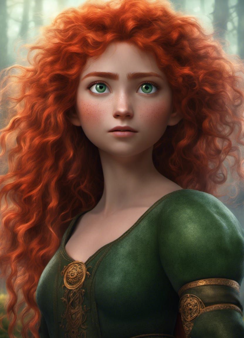 Merida in the movie Brave - AI Generated Artwork - NightCafe Creator