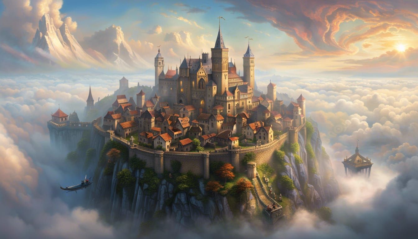 The City in the Sky  by @MelanieL