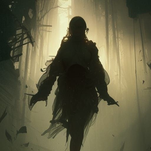 Ghostly silhouette