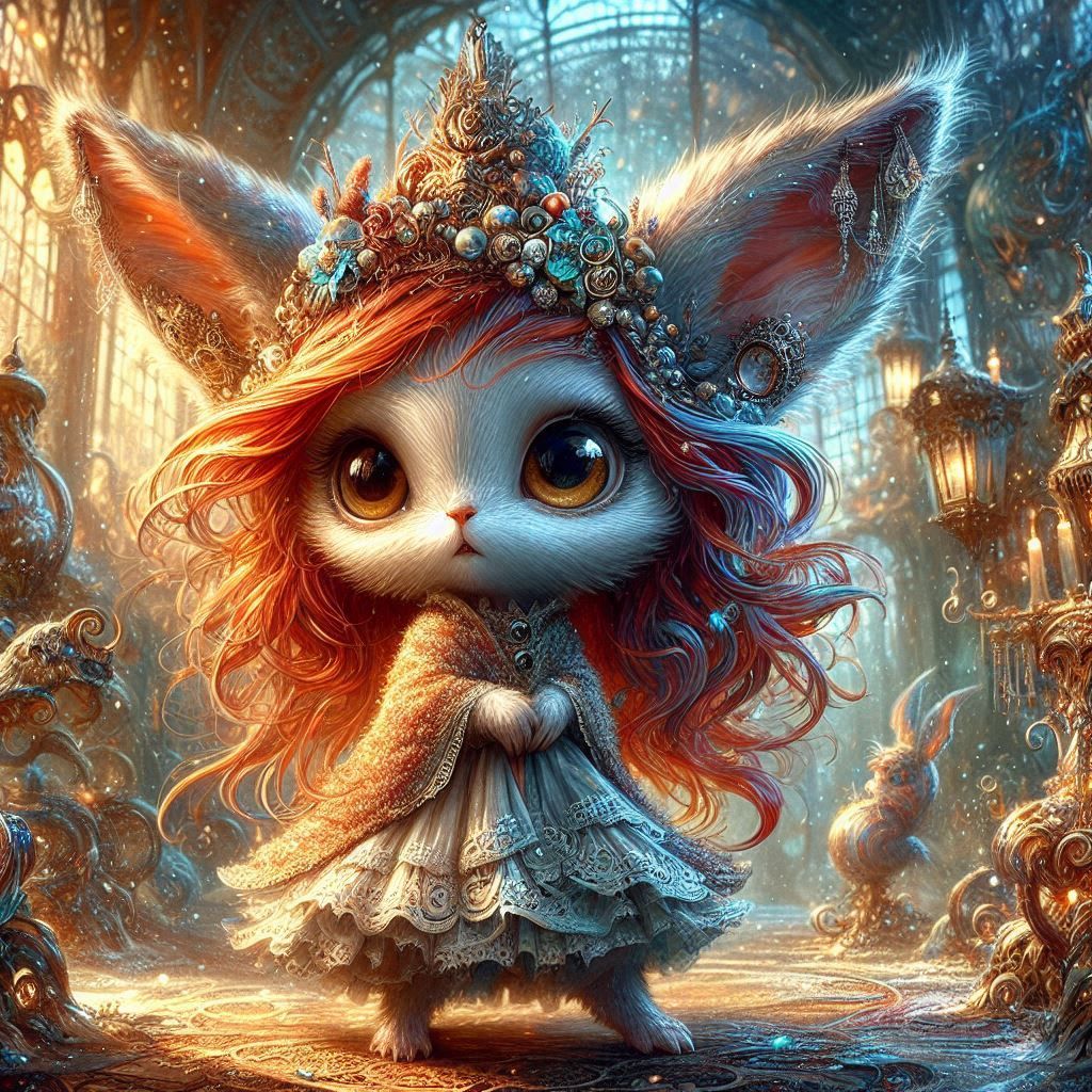adorable fairy-tale fantasy creature portrait..