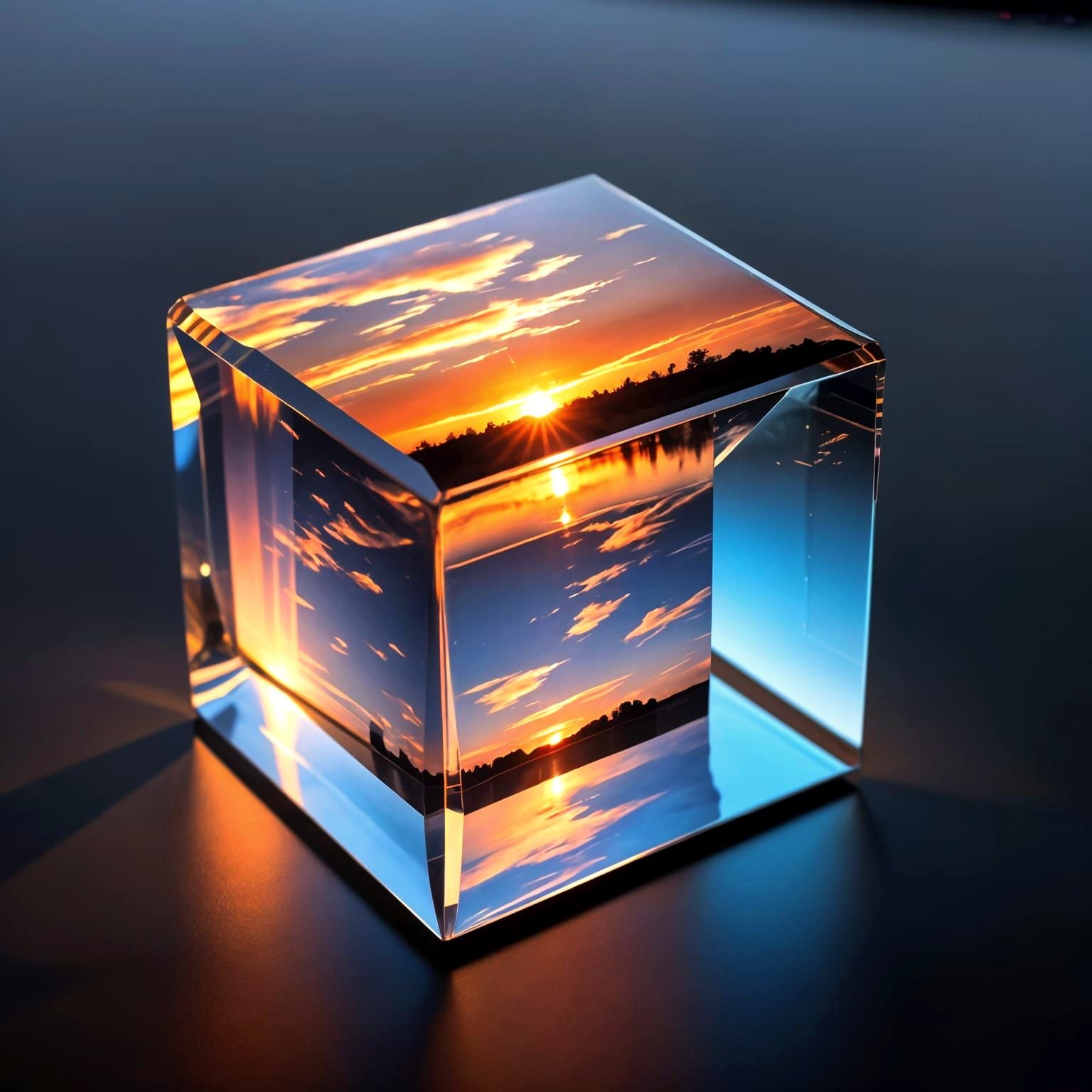 Sunest Cube, Sunset in Your Pocket  by @DiscoKittie