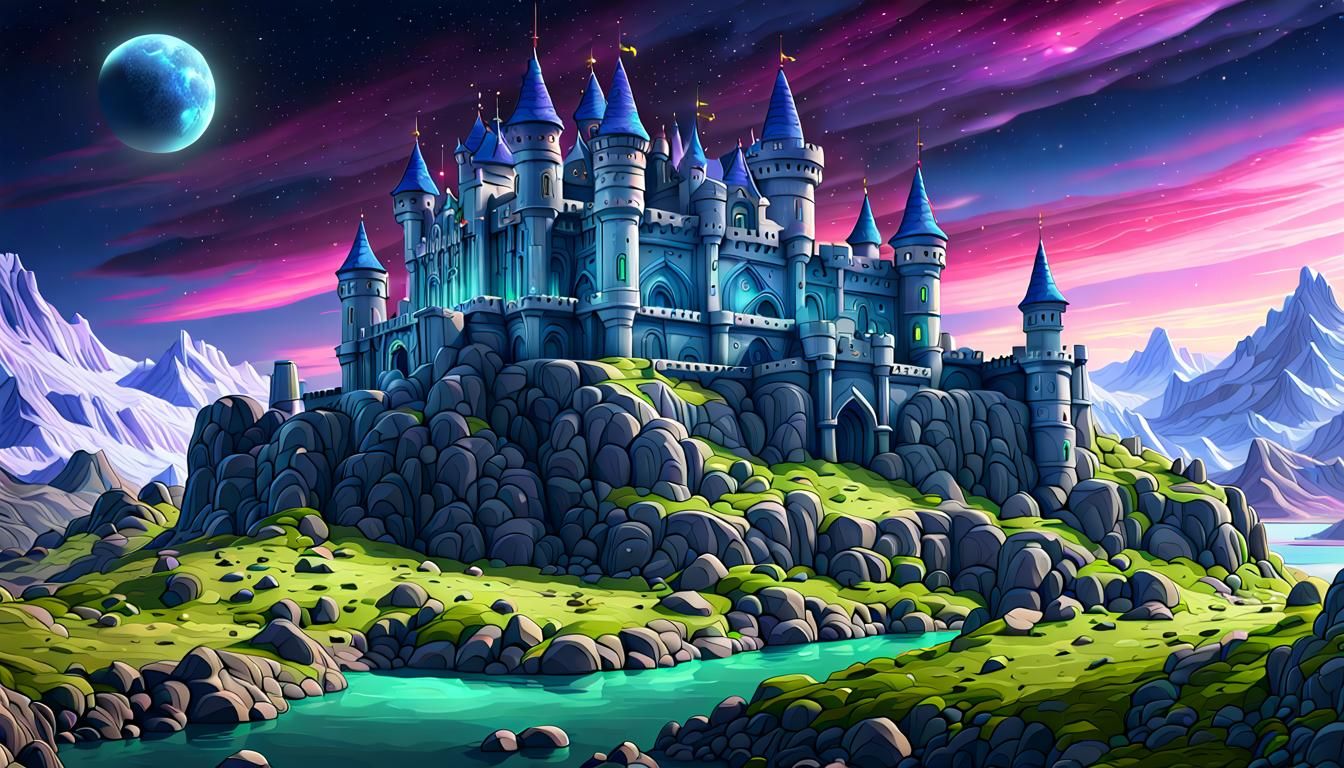 A very detailed castle with very detailed scenery with cool ...