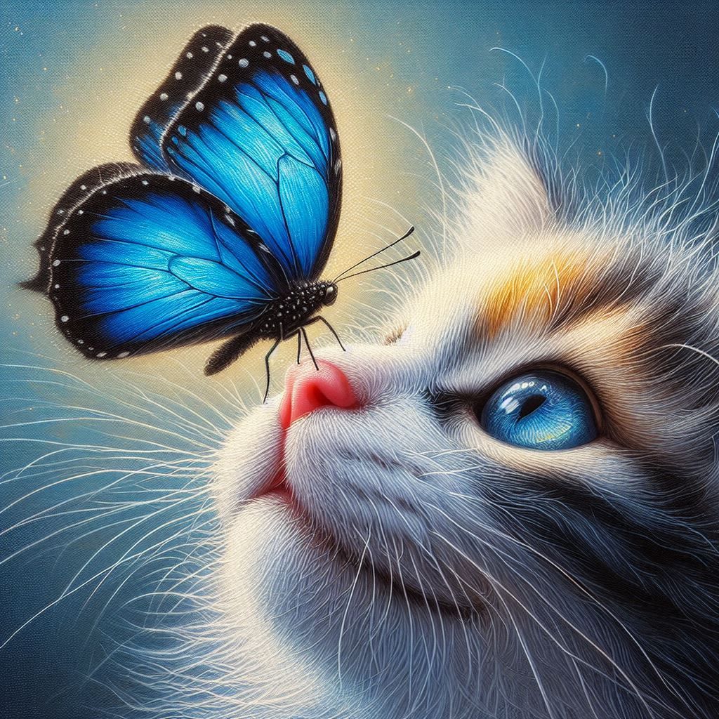 Blue Morpho Butterfly finding a place to rest