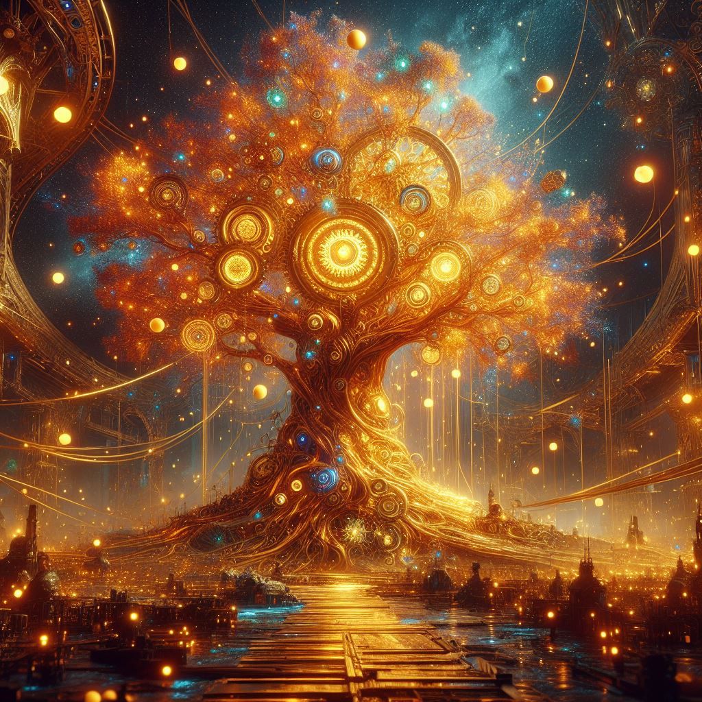 Tree from pure gold