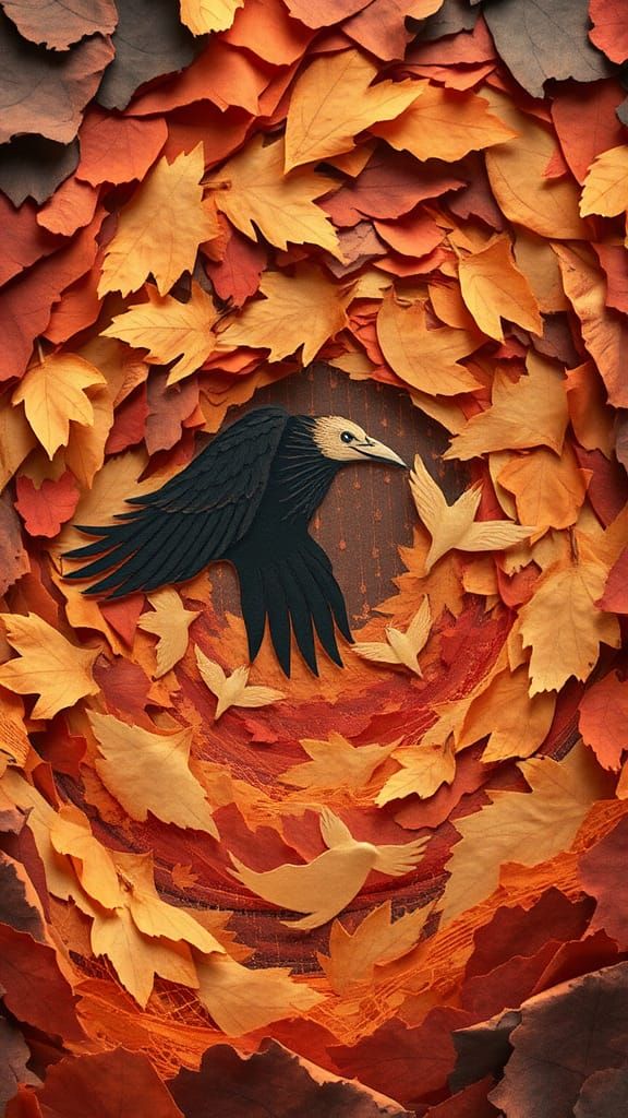 Fall Paper Collage Art