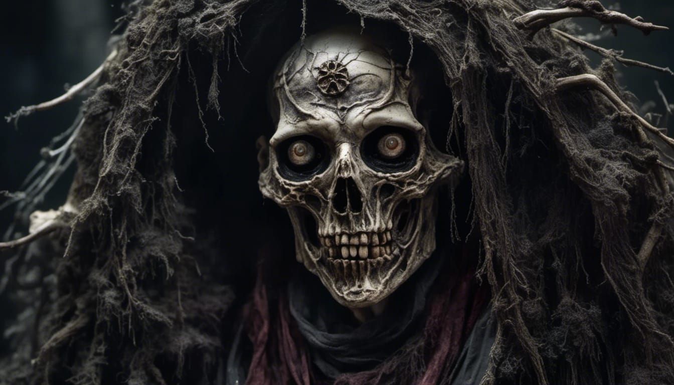 Undead Necromancer hyper-realistic, ultra resolution, creepy, dark, witchcore <lora:Dark fantasy realism:1.0> 